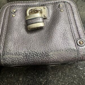 Chloe Metallic Silver Wallet